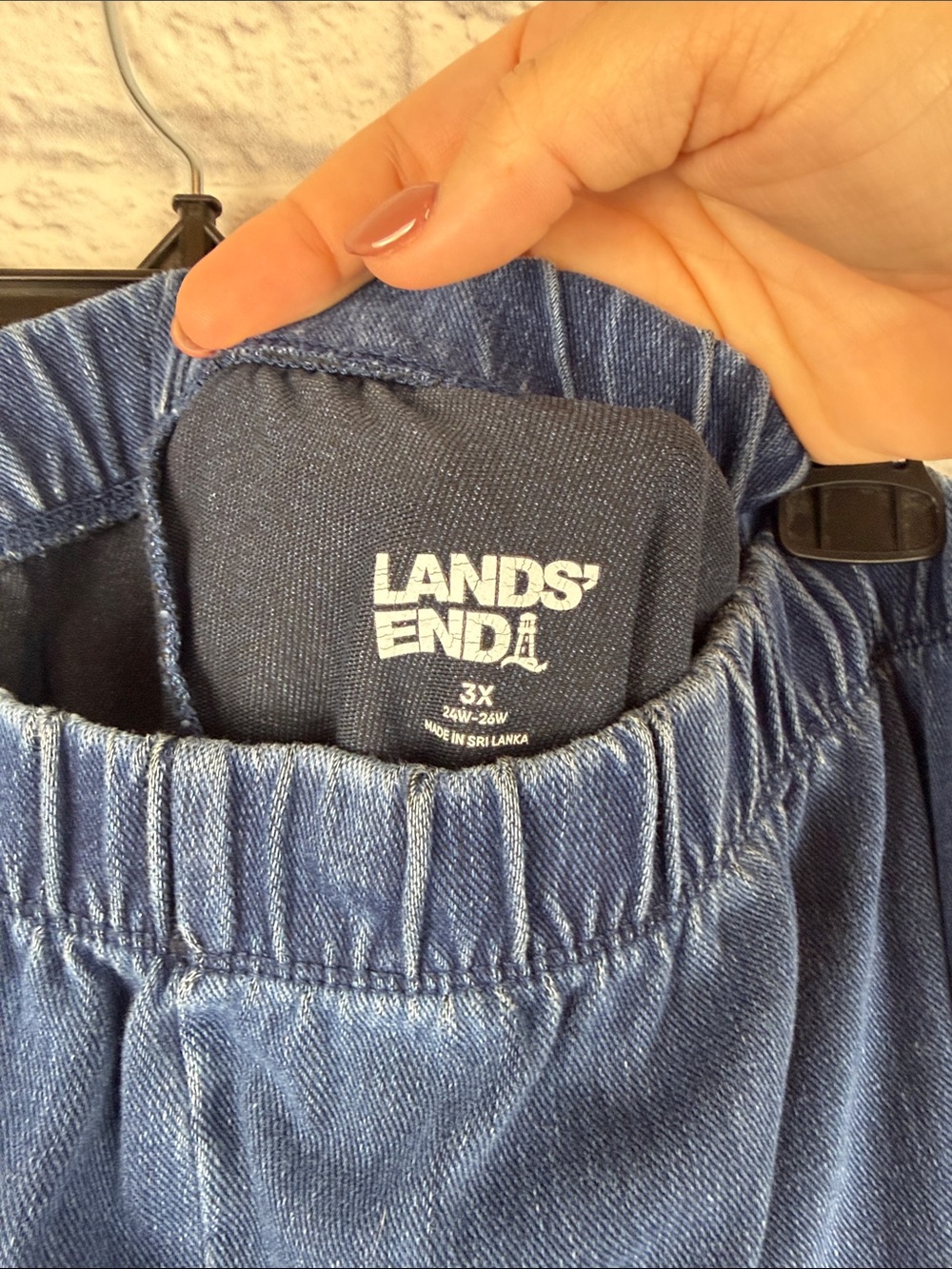 Lands End Denim stretch elastic wait Size 3X - Picture 4 of 6